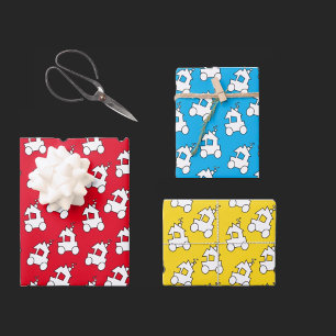 Feuille De Papier Cadeau Petit train sympa