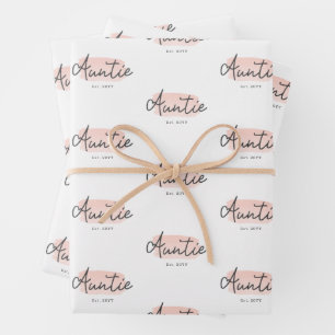 Feuille De Papier Cadeau Petite minuscule Bébé rose Brush Stroke Nouvelle t