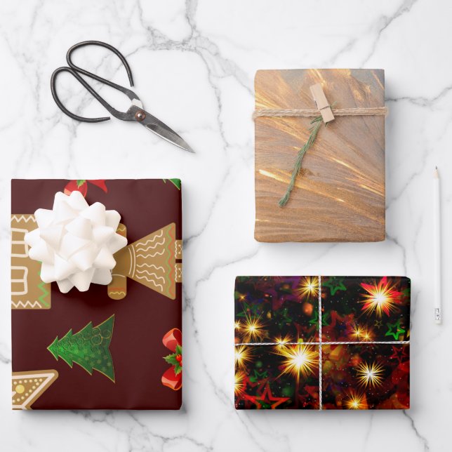 Feuille De Papier Cadeau Petits cadeaux de Noël (Recto)