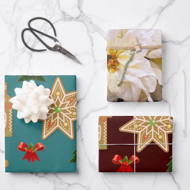 Feuille De Papier Cadeau Petits cadeaux de Noël (Recto)