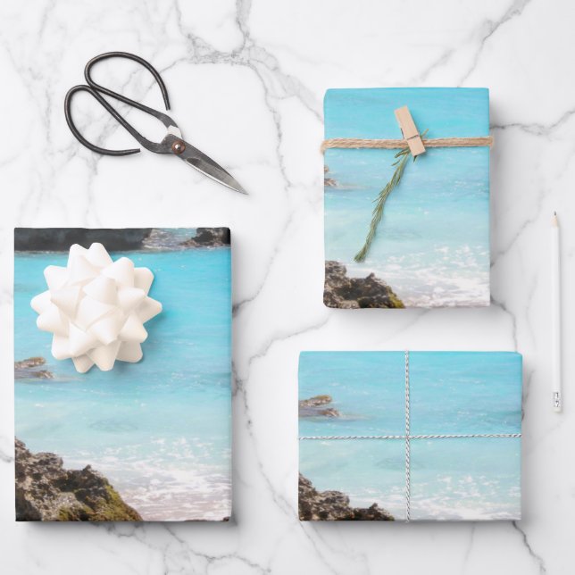 Feuille De Papier Cadeau Photo Island Coast & Tropical Sea (Recto)