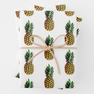 Feuille De Papier Cadeau Photographie de fruit d'ananas tropical motif Noël