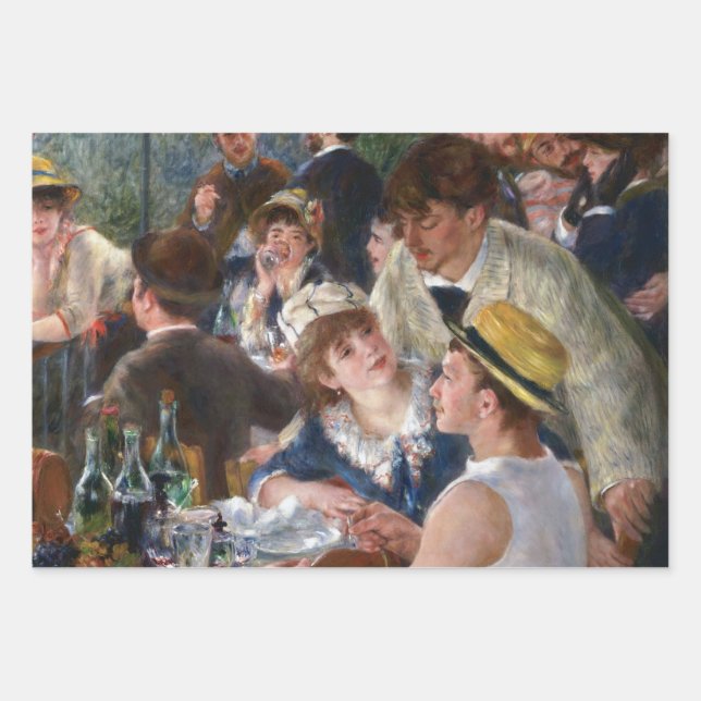 Feuille De Papier Cadeau Pierre-Auguste Renoir - Déjeuner de la fête nautiq (Devant)