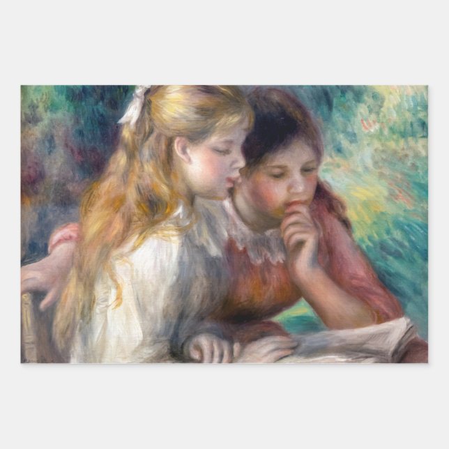 Feuille De Papier Cadeau Pierre-Auguste Renoir - Lecture (Devant)