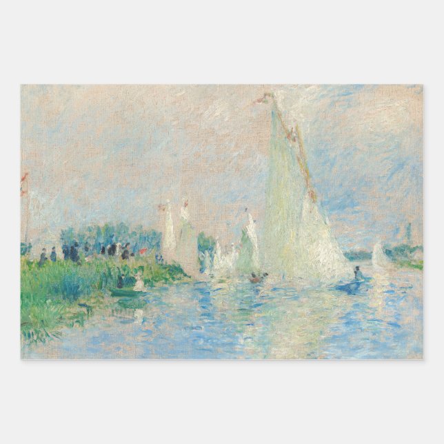 Feuille De Papier Cadeau Pierre-Auguste Renoir - Regatta à Argenteuil (Devant)