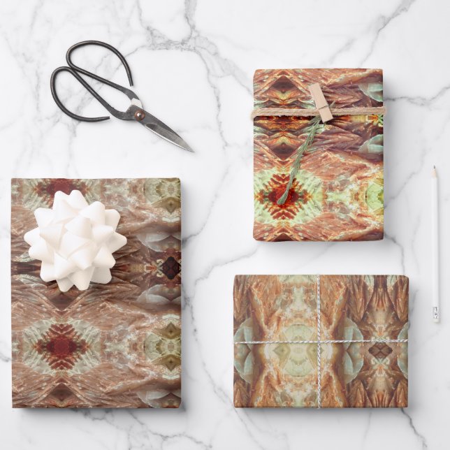 Feuille De Papier Cadeau Pierre | Motif à carreaux | Filtre multiple | (Recto)