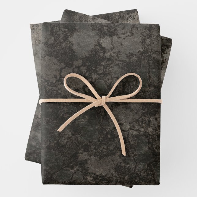 Feuille De Papier Cadeau Pierre rugueuse d'Halloween (En situation)