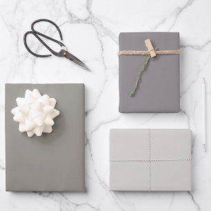 Feuille De Papier Cadeau Pierres Plates Taupe Gris Timberwolf 3 Teintes