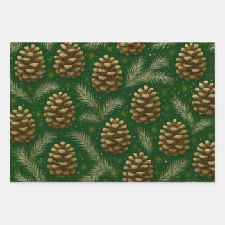 Feuille De Papier Cadeau Pinecone & pine needle