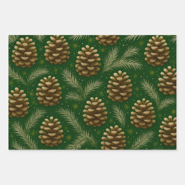 Feuille De Papier Cadeau Pinecone & pine needle (Devant)