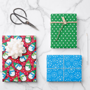 Feuille De Papier Cadeau Pingouin