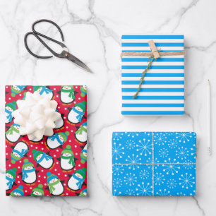 Feuille De Papier Cadeau Pingouin