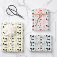 Pingouins mignons et arbres de Noël modernes Noël