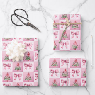 Feuille De Papier Cadeau Pink Christmas