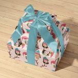 Feuille De Papier Cadeau Pink Christmas Crew Six Photo Custom Cadeau<br><div class="desc">**Faites défiler vers le bas pour la photo Comment !** Cet ensemble de trois feuilles de papier cadeau ravira vos amis et votre famille quand vous personnalisez avec les photos de vos enfants, parents, amis et même animaux de compagnie, mettant toute la folle série de personnages dans des vacances stupides...</div>