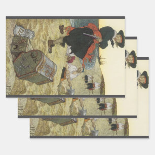 Feuille De Papier Cadeau Pirates de légende, William Kidd enterrant un trés