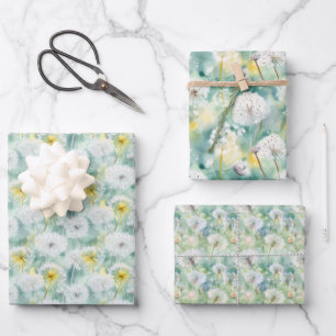 Feuille De Papier Cadeau Pissenlits vaporeux