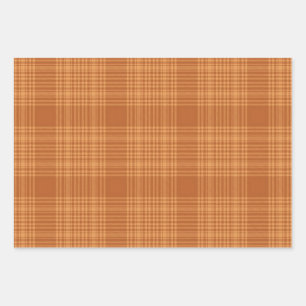 Feuille De Papier Cadeau Plaid Automne