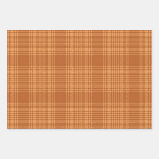 Feuille De Papier Cadeau Plaid Automne (Devant)