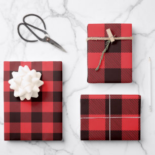 Feuille De Papier Cadeau Plaid Buffalo