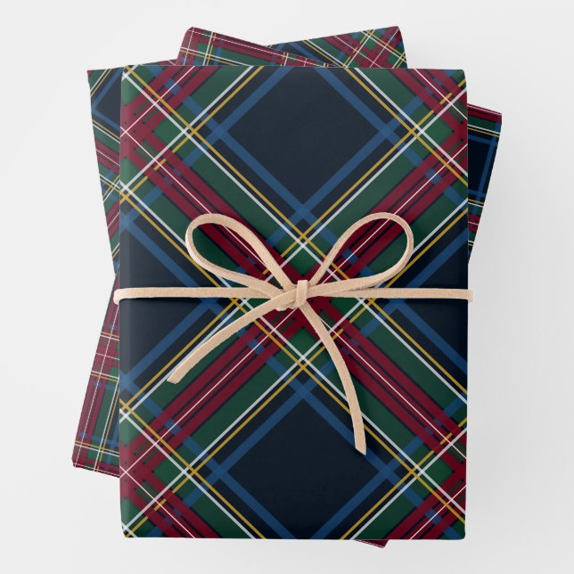 Feuille De Papier Cadeau Plaid de vacances classique coordonnant Noël (En situation)