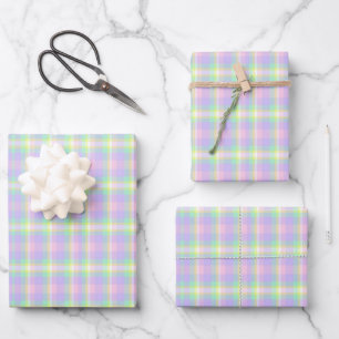 Feuille De Papier Cadeau Plaid en fleurs printanières
