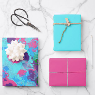 Feuille De Papier Cadeau Plaque Abstraite de sirène