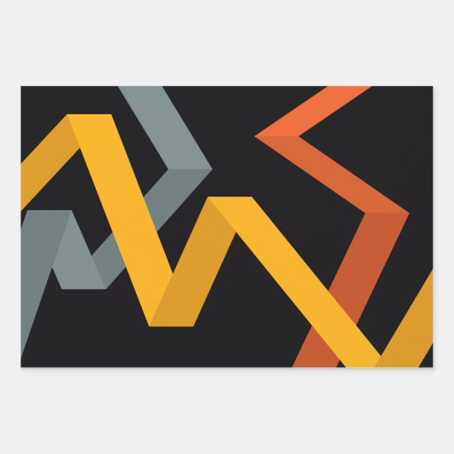 Feuille De Papier Cadeau PLayful, dynamique, moderne, urbain (Devant)