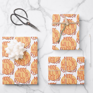 Feuille De Papier Cadeau Plus Sera Révélé Slogan de Récupération