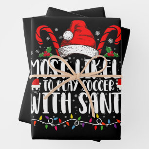 Feuille De Papier Cadeau Plus susceptible de jouer au football avec le Père