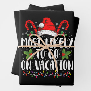Feuille De Papier Cadeau Plus susceptible de partir en vacances Noël Corres