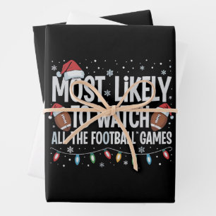 Feuille De Papier Cadeau Plus susceptible de regarder tous les matchs de fo