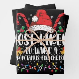 Feuille De Papier Cadeau Plus susceptible de vouloir un hippopotame pour No