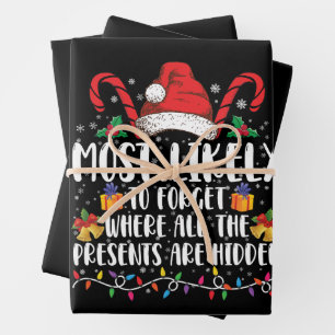 Feuille De Papier Cadeau Plus susceptible d'oublier où sont tous les cadeau