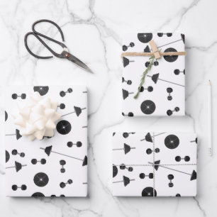 Feuille De Papier Cadeau Poids Formation Fitness Dumbbell Bodybuilding