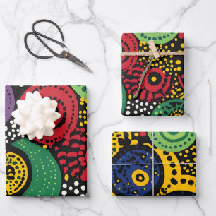 Feuille De Papier Cadeau Point Abstrait art 8