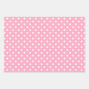 Feuille De Papier Cadeau Point Polka rose
