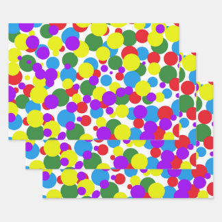 Feuille De Papier Cadeau Points colorés