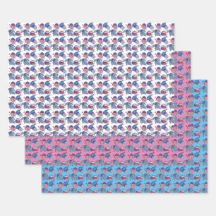 Feuille De Papier Cadeau Poissons mignons et Motif anguille
