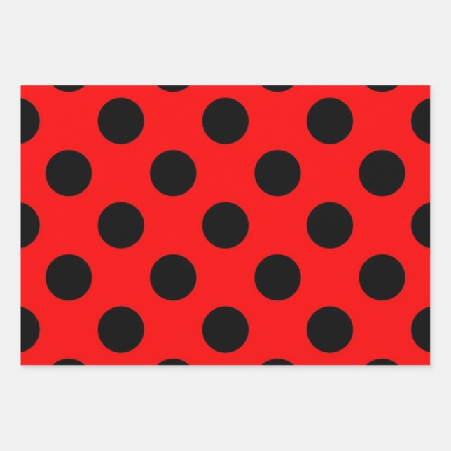 Feuille De Papier Cadeau Polka dot (Devant)