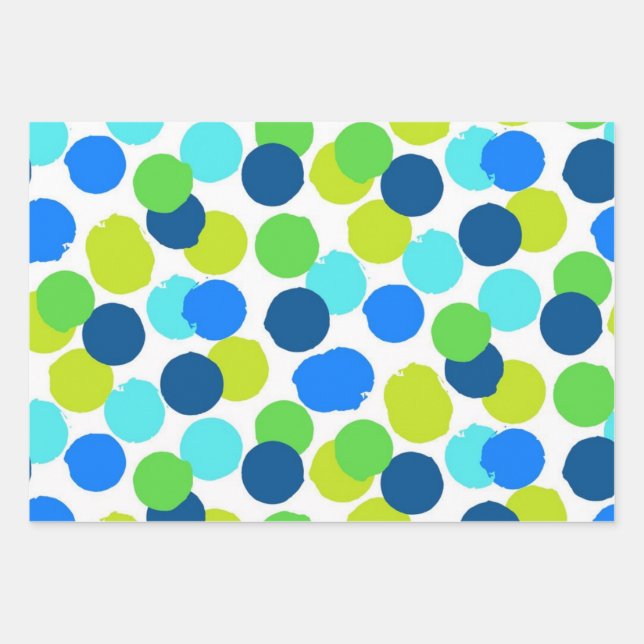 Feuille De Papier Cadeau Polka dot (Devant)