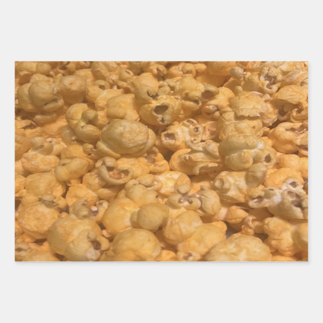Feuille De Papier Cadeau Popcorn (Devant)