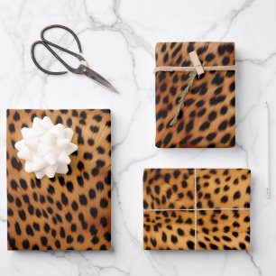 Feuille De Papier Cadeau Poster de animal Cheetah Brown et noir