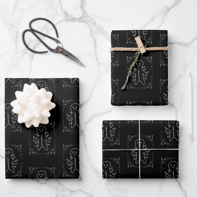 Feuille De Papier Cadeau Poupée Vaudou  (Recto)