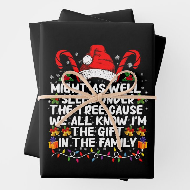 Feuille De Papier Cadeau Pourrait Aussi Dormir Sous Le Cadeau De Noël Arbre (En situation)