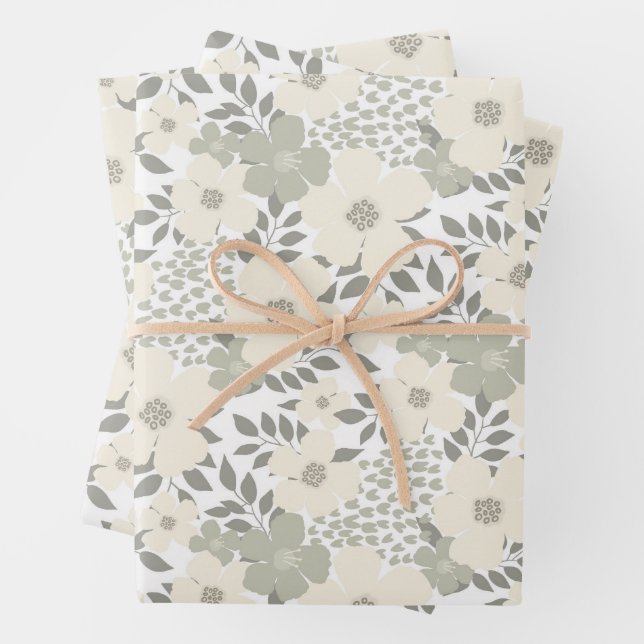 Feuille De Papier Cadeau Prairie tranquille (En situation)