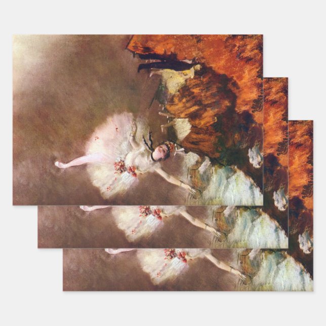 Feuille De Papier Cadeau Prima Ballerina, Rosita Mauri par Edgar Degas (Lot)