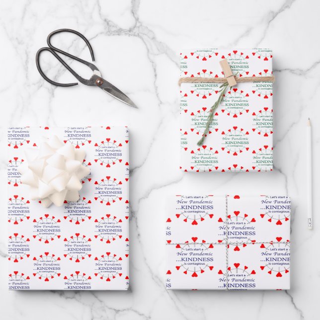 Feuille De Papier Cadeau Promouvoir la gentillesse (Recto)