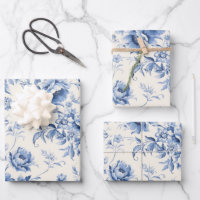 Quelque Chose De Bleu Floral Français Toile Chinoi