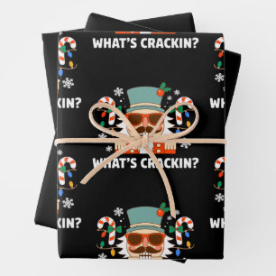 Feuille De Papier Cadeau Qu'est-ce que le crackin Noël Noisette Funny Noël
